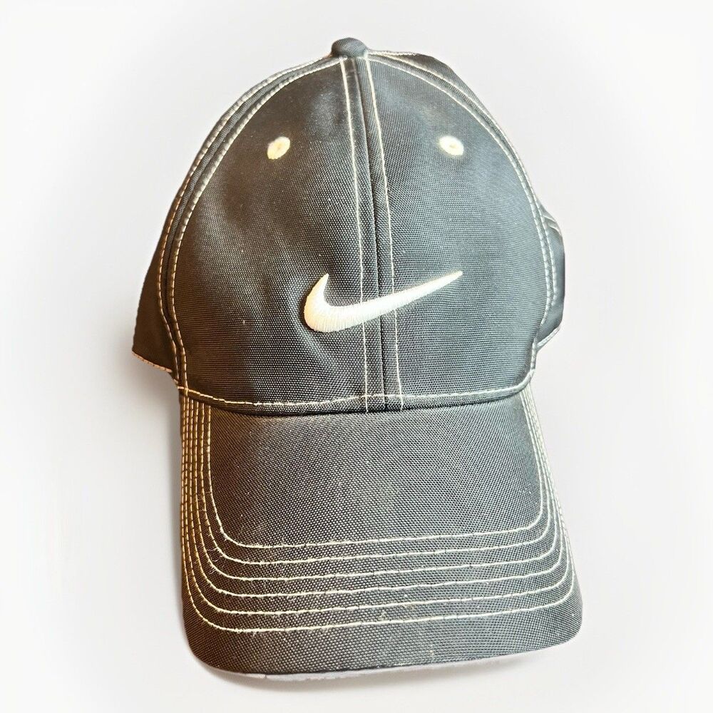 Nike Golf‎ Swoosh Strapback Hat Black One Size Embroidered Adjustable